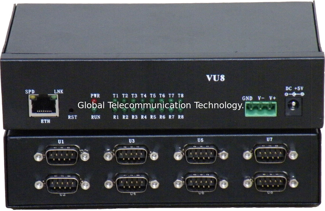 8 Port Serial RS232/422/485 to Ethernet Server/Com Driver,Industrial Edition VU8
